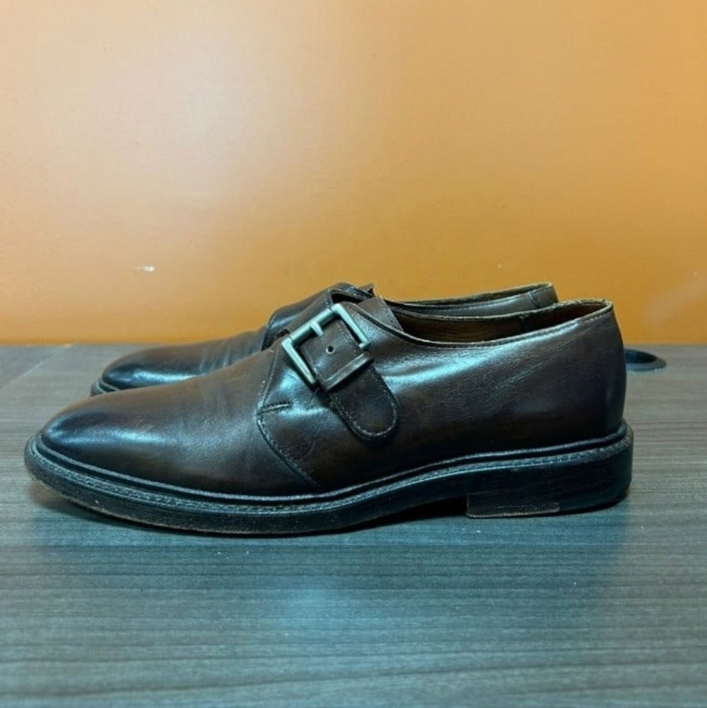 Allen edman Monk strap cap toe Men's shoe Size 7.5D - Picture 4 of 5